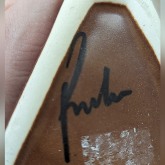 Rodolfo Padilla Artist Signed Drip Glazed Coffee Mug- Brown Drip Glaze - Picture 7 of 7